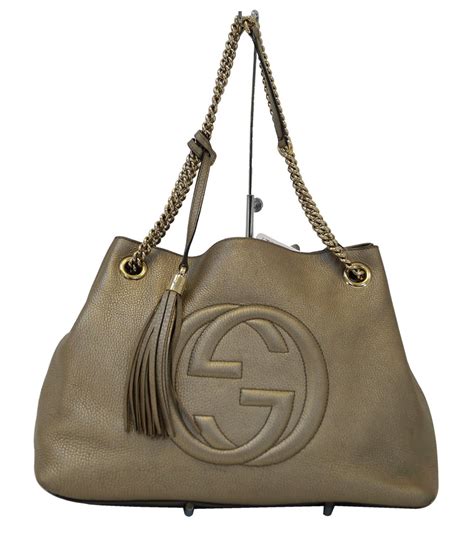 gucci gold chain tote|Gucci small bag with chain.